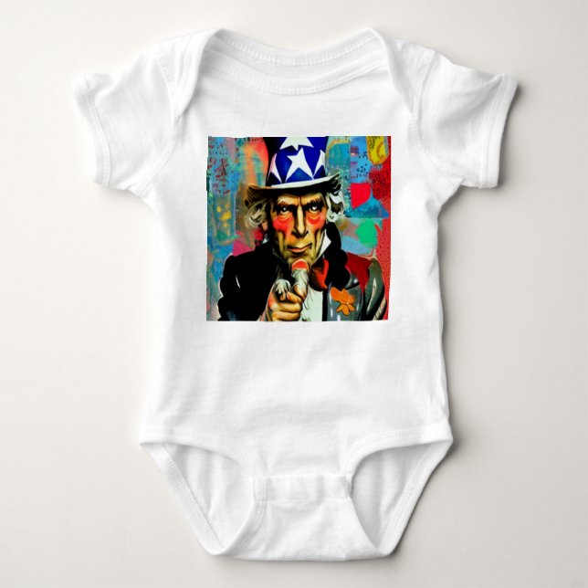 American Uncle Sam Baby Bodysuit (Front)