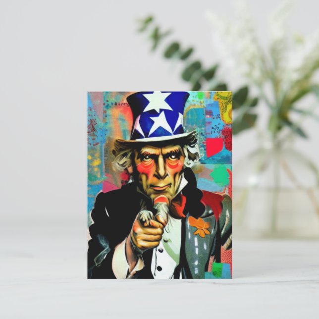 American Uncle Sam Note Card (Standing Front)