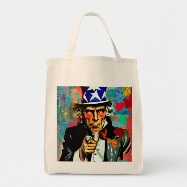 American Uncle Sam Tote Bag (Front)