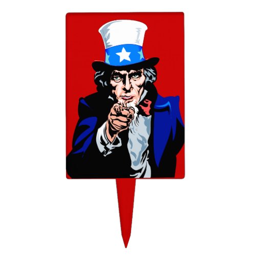 American Uncle Sam Wants You Cake Topper