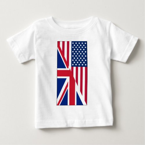 American Union Jack Flag Baby Fine Jersey T_Shirt