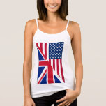 American Union Jack Flag Spaghetti Strap Tank Top