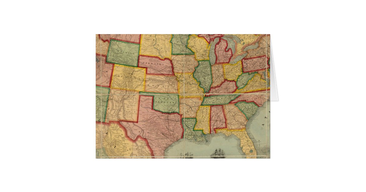 American Union Railroad Map of The United States | Zazzle