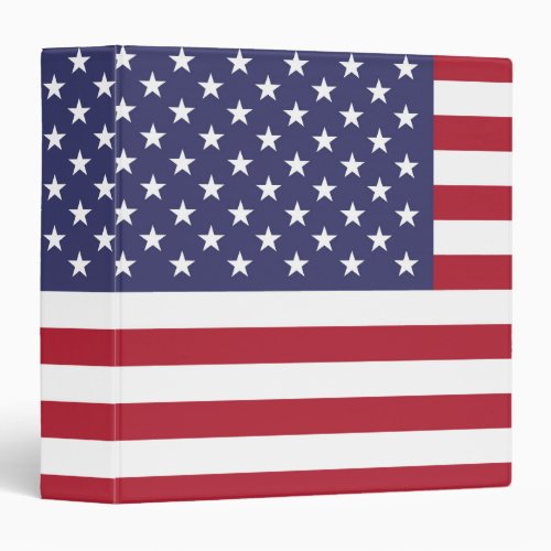 American United States USA Flag 3 Ring Binder