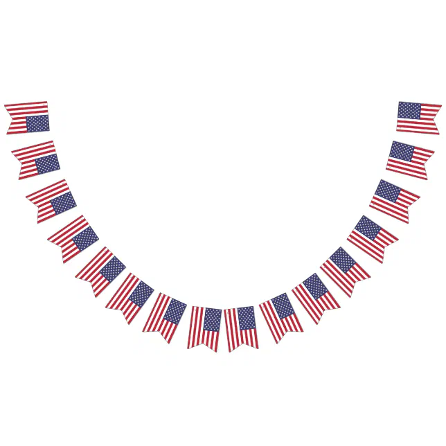American United States USA Flag Bunting Banner | Zazzle