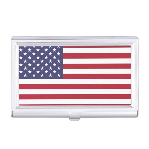 American United States USA Flag Business Card Case