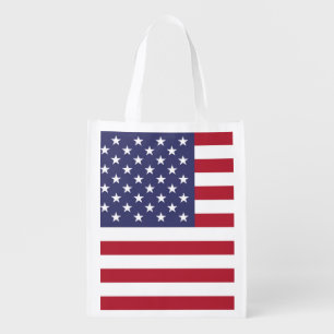 American United States USA Flag Grocery Bag