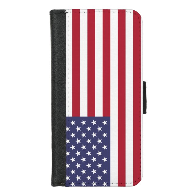 American United States USA Flag iPhone Wallet Case (Front)