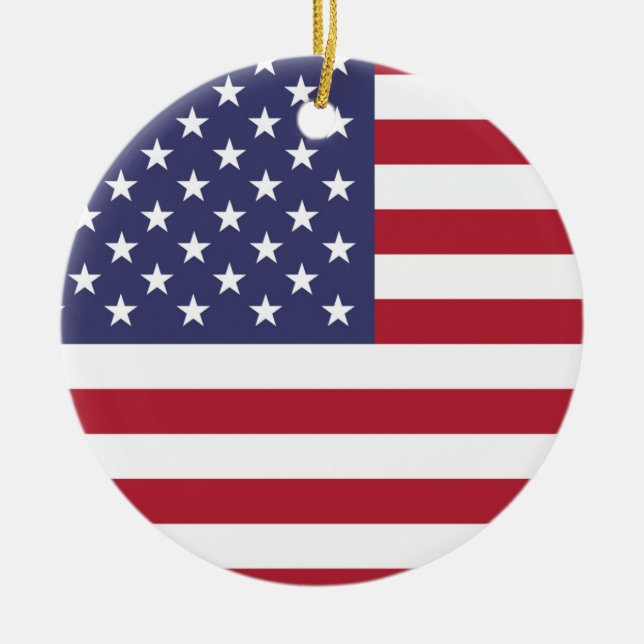 American United States USA Flag Ornament (Front)