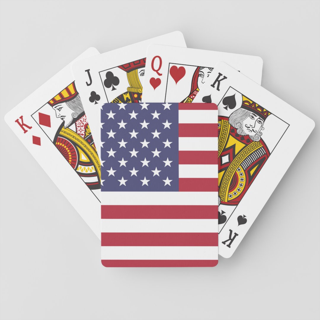 American United States USA Flag Playing Cards | Zazzle