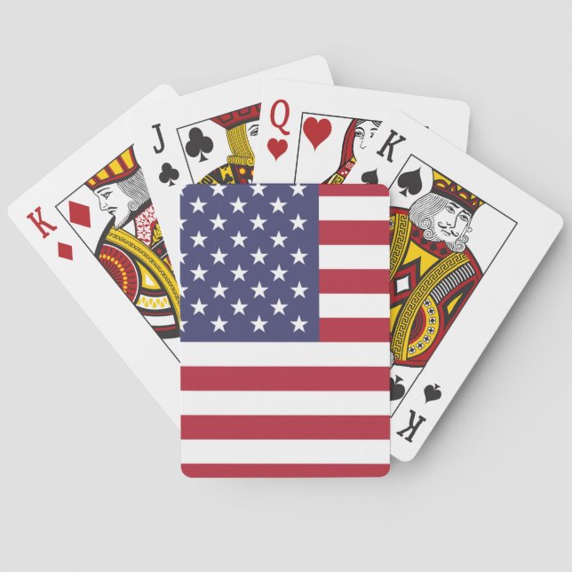 American United States USA Flag Poker Cards (Back)
