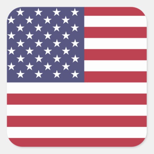American United States USA Flag Square Sticker
