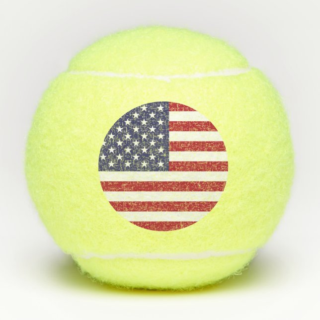 American United States USA Flag Tennis Balls (Front)