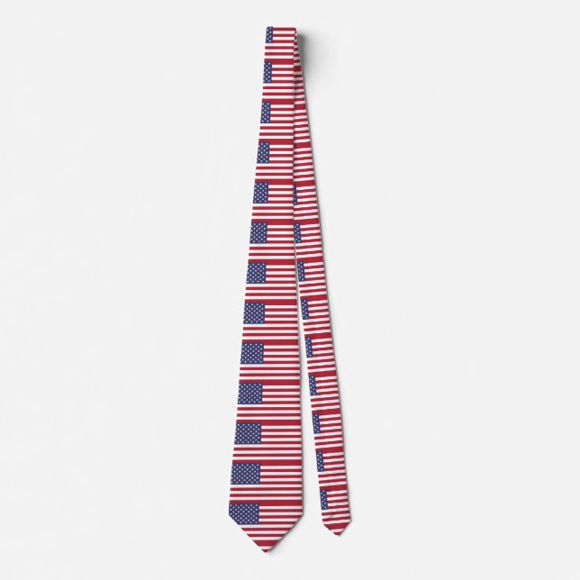 American United States USA Flag Tie (Front)