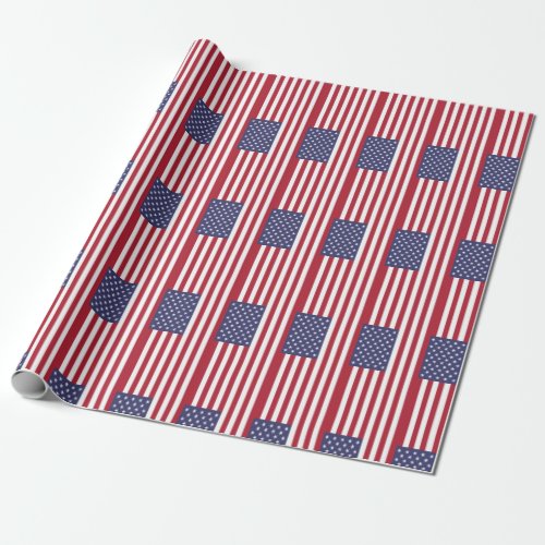 American United States USA Flag Wrapping Paper