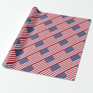 American United States USA Flag Wrapping Paper