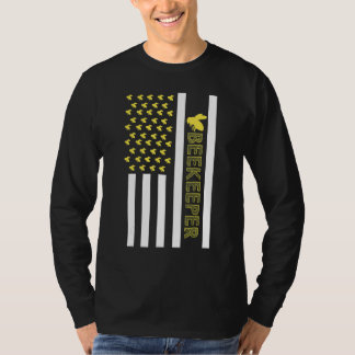 American US Flag Bees Beekeeper Vintage Beekeeping T-Shirt