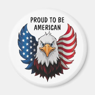 American USA Eagle Flag Magnet