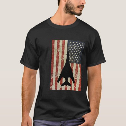 American USA Flag B_1 Lancer Bomber Army Military T_Shirt