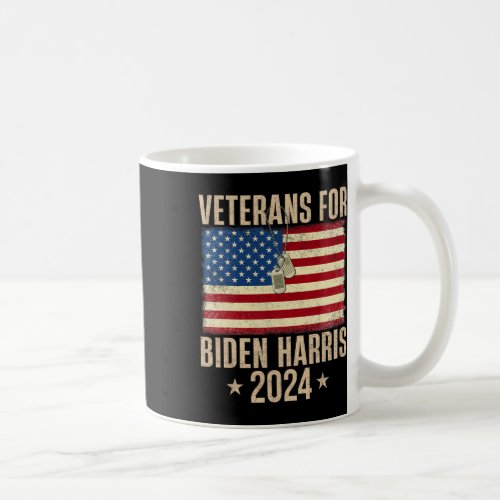 American Usa Flag Biden Harris 2024 Vintage Retro  Coffee Mug