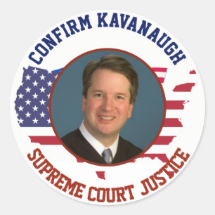 American USA  Flag Confirm Judge Kavanaugh Classic Round Sticker