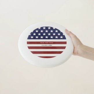 American USA Flag July 4th Patriotic Custom Wham-O Frisbee