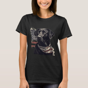 American Usa Flag Lab Owner Black Labrador Retriev T-Shirt