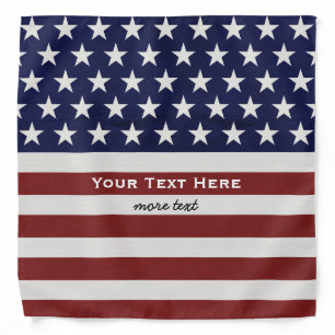 American USA Flag Patriotic July 4th Custom Bandana