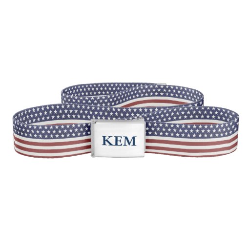 American Usa Flag Patriotic July 4th Custom Belt Zazzle