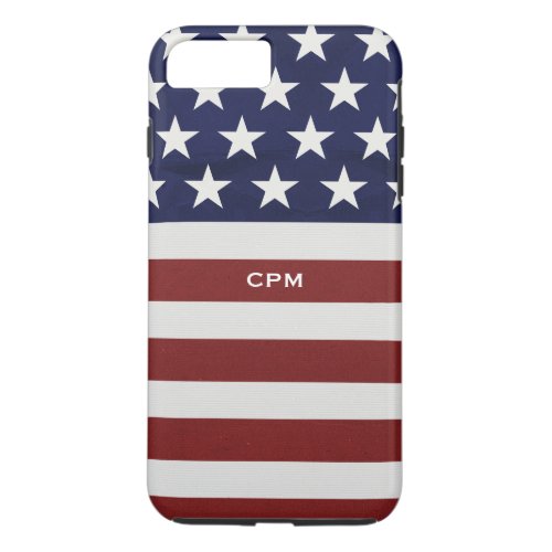 American USA Flag Patriotic July 4th Custom iPhone 8 Plus7 Plus Case