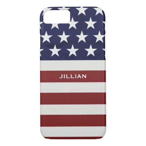 American USA Flag Patriotic July 4th Custom iPhone 87 Case