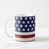 American USA Flag Patriotic July 4th Custom Coffee Mug (Left)