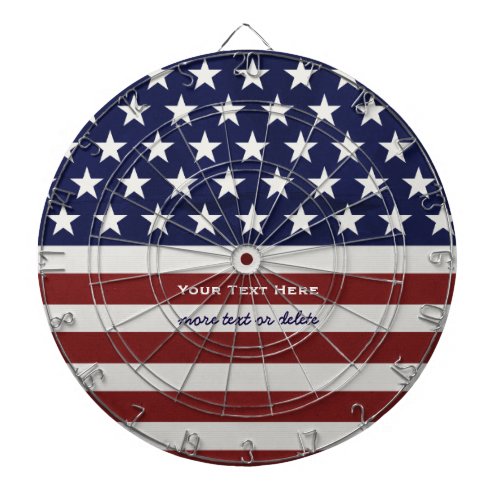 American USA Flag Patriotic July 4th Custom Dartboard