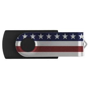 American USA Flag Patriotic July 4th Custom Flash Drive