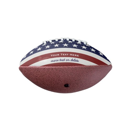 American USA Flag Patriotic July 4th Custom Football