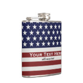 American USA Flag Patriotic July 4th Custom Hip Flask (Right)