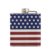 American USA Flag Patriotic July 4th Custom Hip Flask (Back)