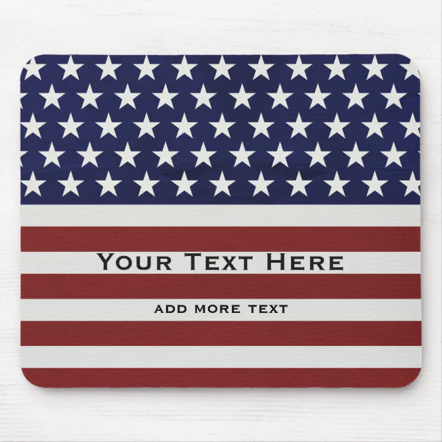 American USA Flag Patriotic July 4th Custom Mouse Pad | Zazzle