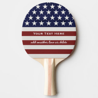 American USA Flag Patriotic July 4th Custom Ping-Pong Paddle
