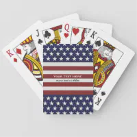 American USA Flag Patriotic July 4th Custom Playing Cards Zazzle