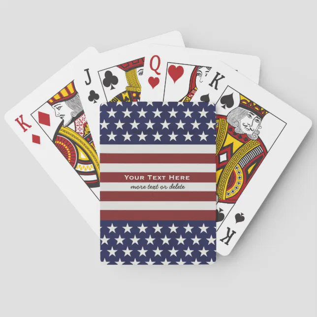トランプ Patriotic Playing Cards American USA Flag Patriotic July 4th Custom Poker Cards | Zazzle