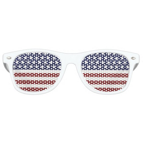 American USA Flag Patriotic July 4th Custom Retro Sunglasses