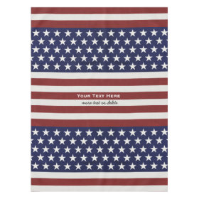 American USA Flag Patriotic July 4th Custom Tablecloth