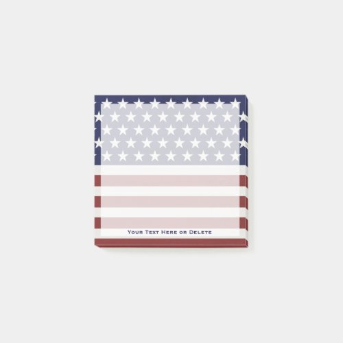 American USA Flag Patriotic July 4th Custom Text Post_it Notes