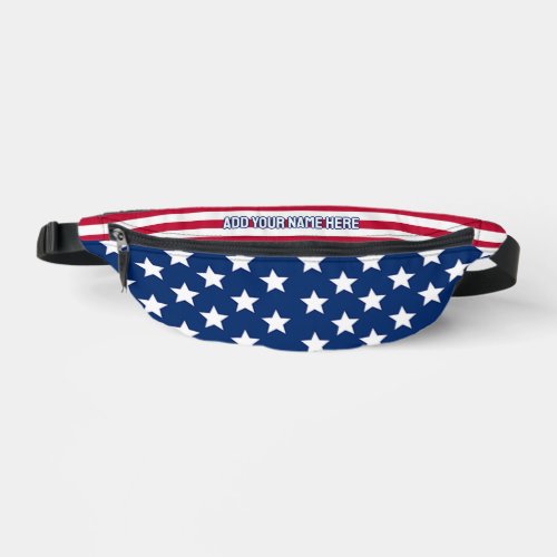 AMERICAN USA FLAG Personalized Patriotic Fanny Pack