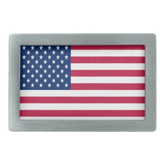 American USA Flag Pride Design-76353 Belt Buckle (Front)