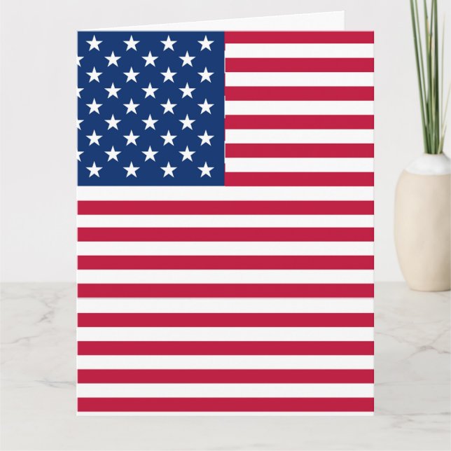 American USA Flag Pride Design-76353 Card (Front)