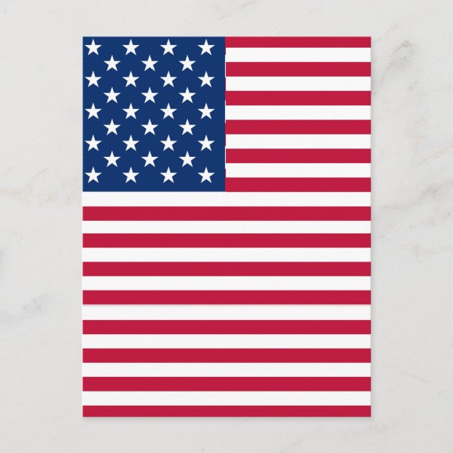 American USA Flag Pride Design-76353 Holiday Postcard (Front)