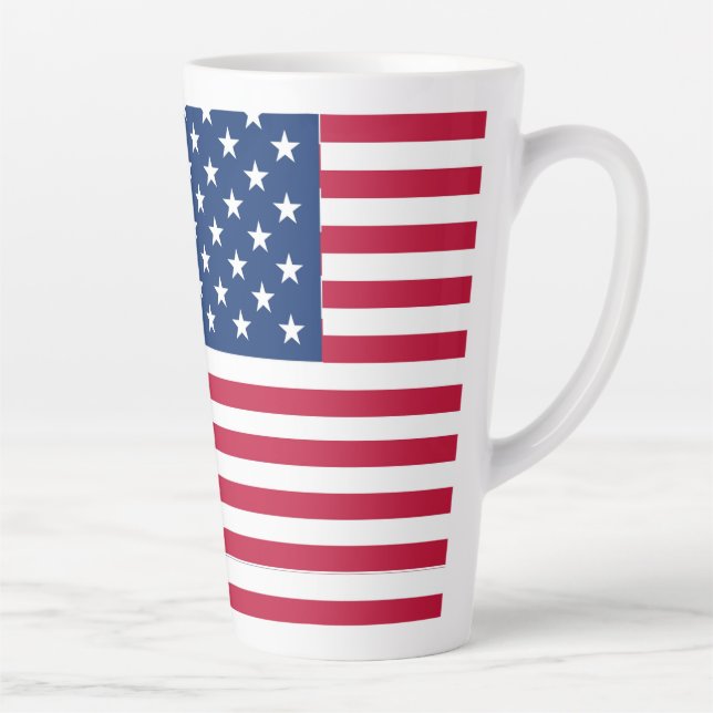 American USA Flag Pride Design-76353 Latte Mug (Right)