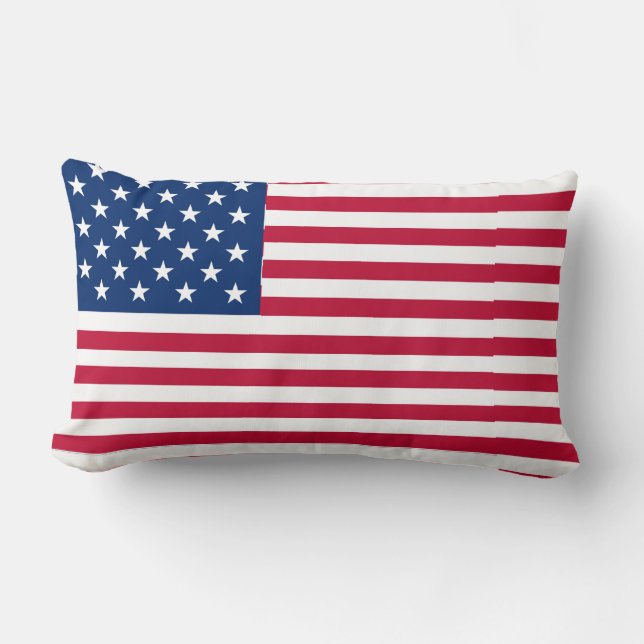 American USA Flag Pride Design-76353 Lumbar Pillow (Front)